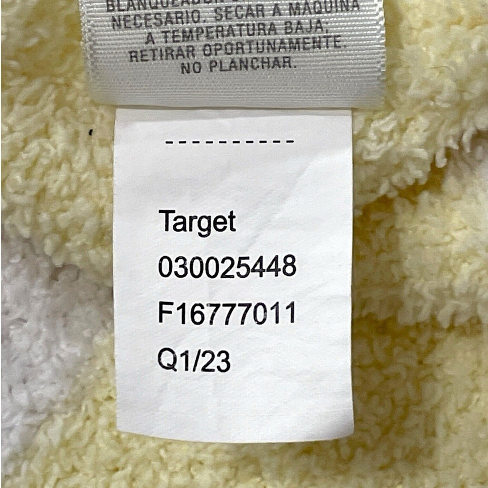 Cloud Island Chenille Stripe Baby Blanket Yellow White Stripe 30x40 in Soft Cozy - Picture 8 of 13